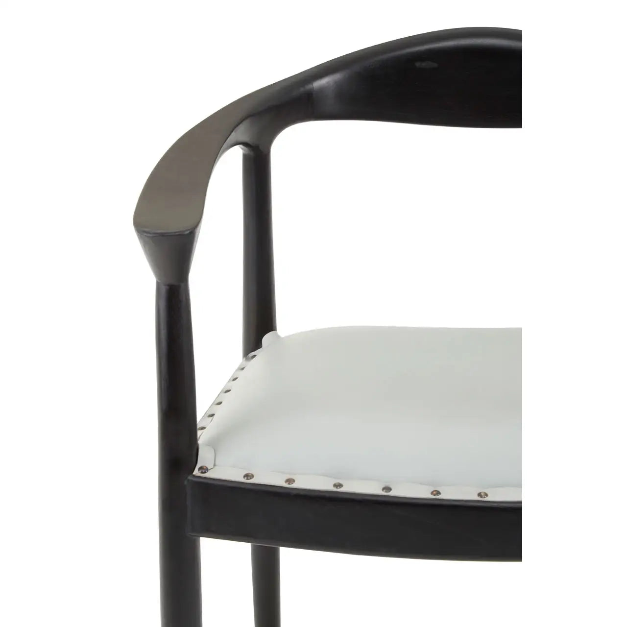 Kendari Open Back Grey Leather Chair - Living In Kin