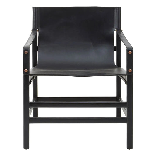 Yumi Black Leather Chair - Living In Kin