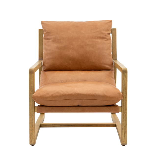 Havana Lounge Chair Vintage Brown Leather - Living In Kin