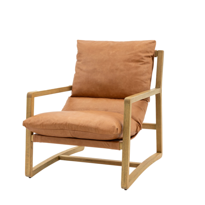 Havana Lounge Chair Vintage Brown Leather - Living In Kin
