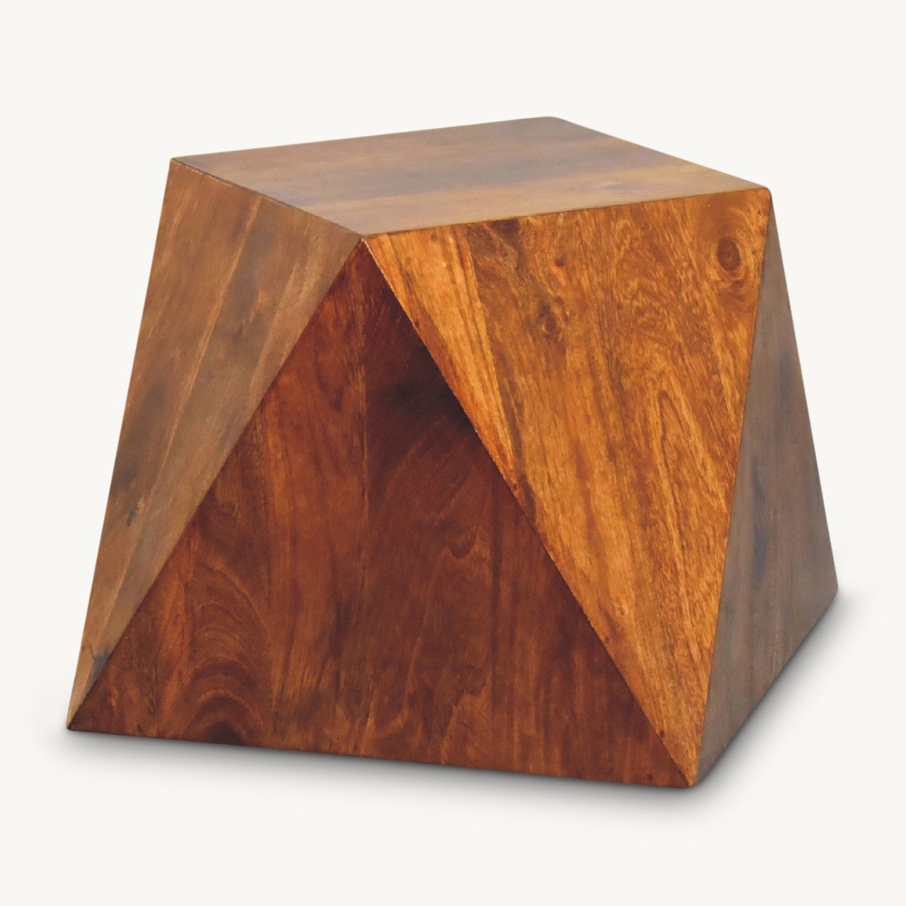 Chestnut Abstract End Table - Living In Kin