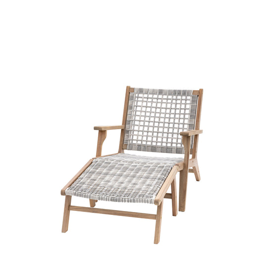 Bissau Garden Lounge Chair with Footstool - Living In Kin