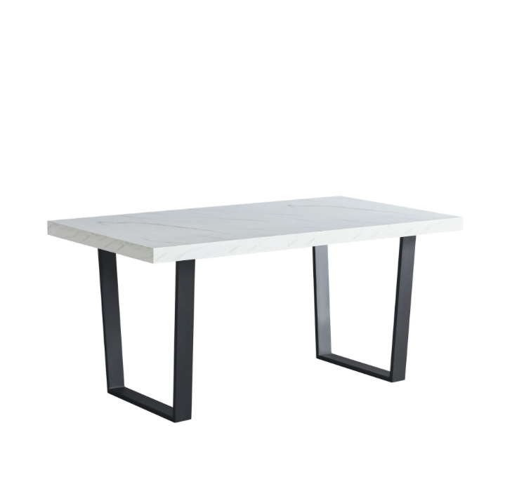 Newington dining table with marble effect top