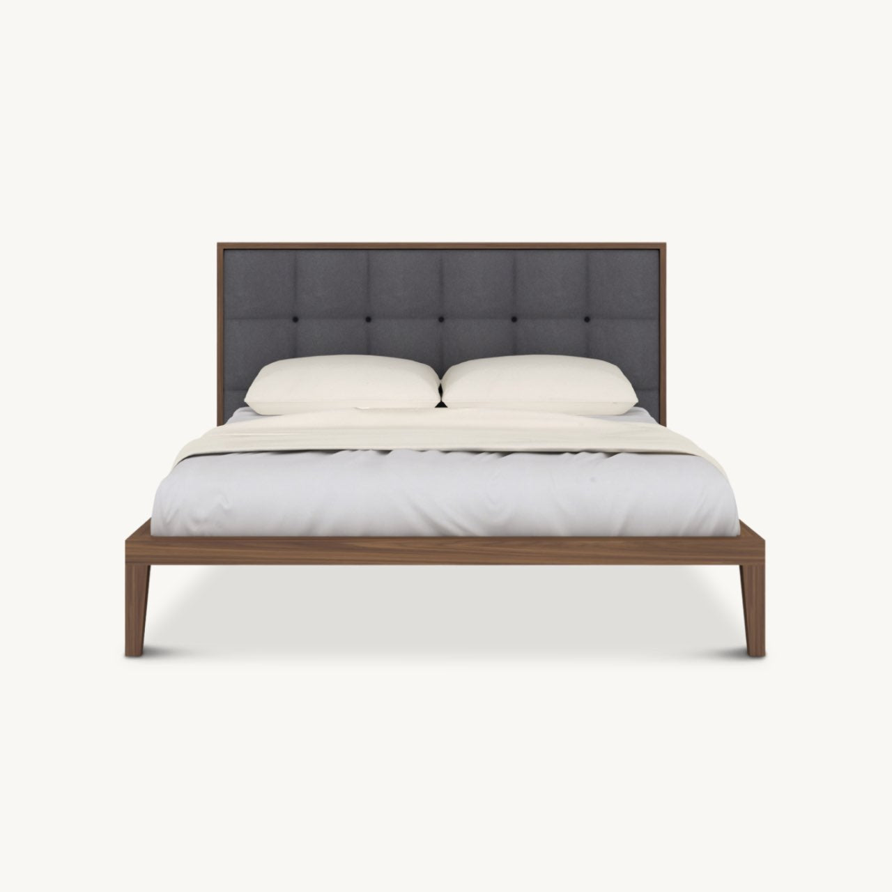 Calla Beds in Walnut and Natural Grey - Living In Kin