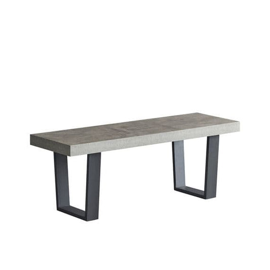 Dannis MDF Dining Bench with Concrete Effect - Living In Kin
