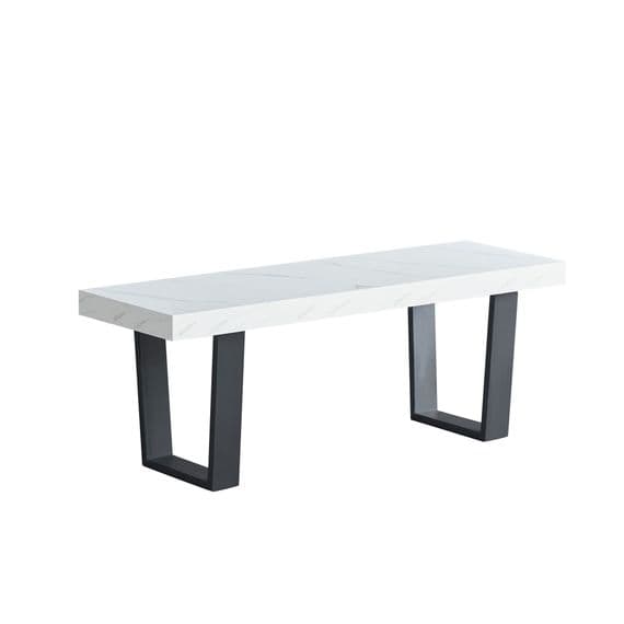 Dannis MDF Dining Bench with Marble Effect - Living In Kin