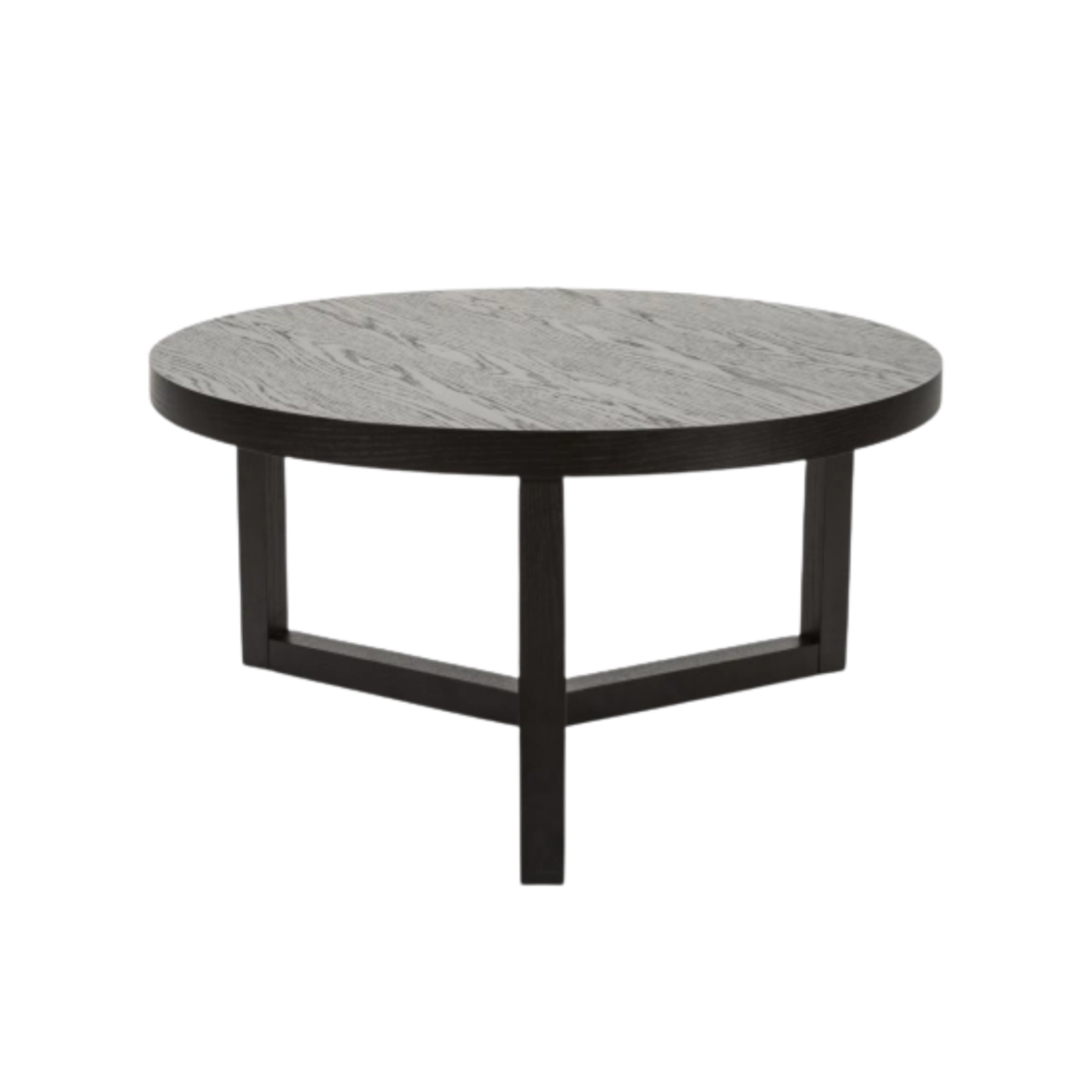Simple modern circular wooden coffee table