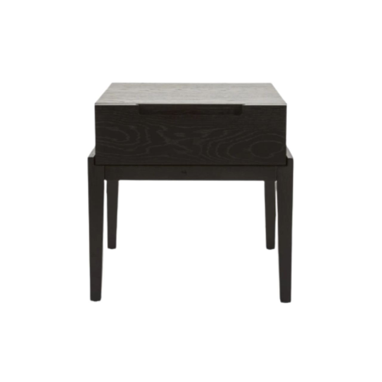 Modern wedge bedside table with one drawer