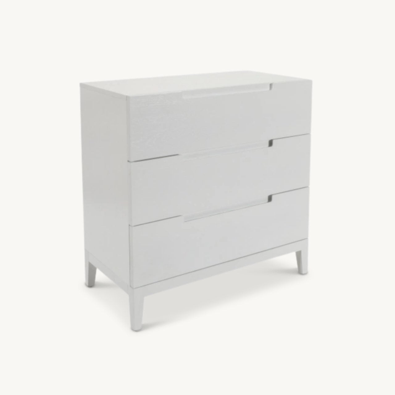 modern white 3 drawer chest of drawers