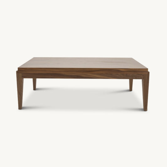 simple low rectangular wooden coffee table