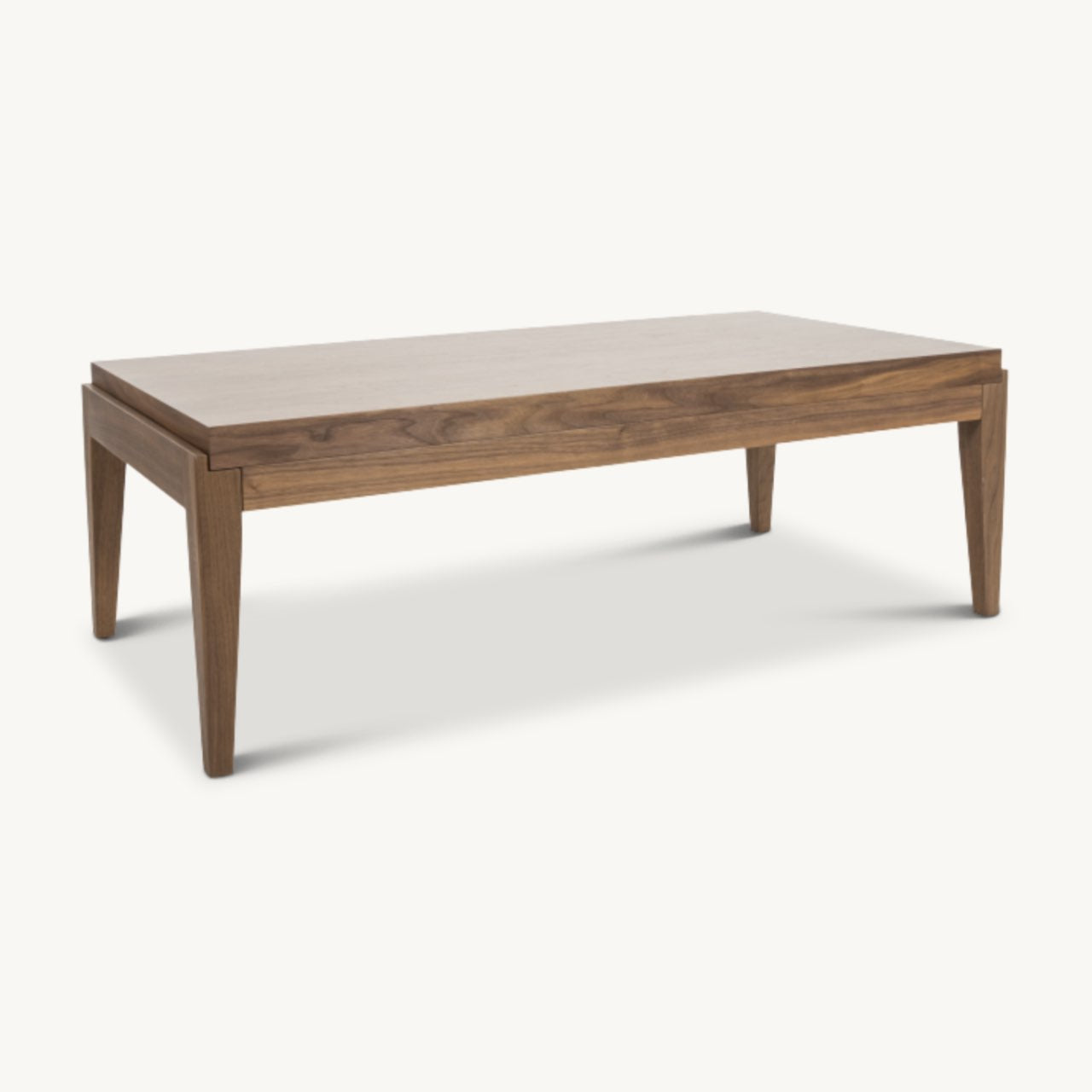 simple low rectangular wooden coffee table