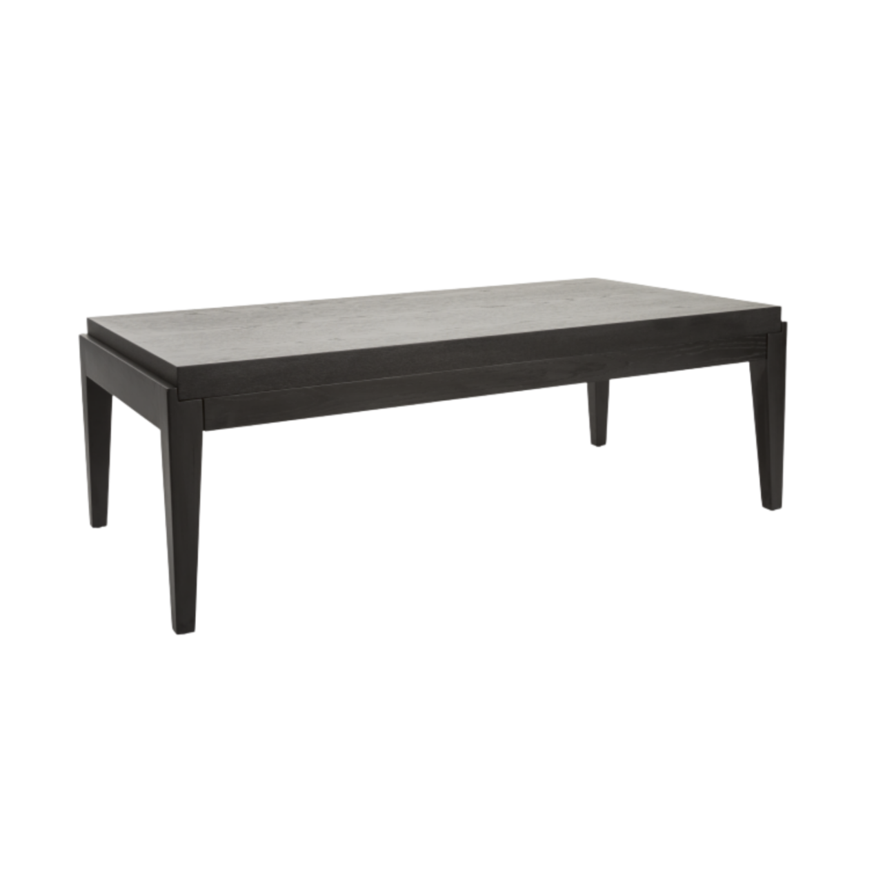 simple low rectangular wooden coffee table in wenge wood