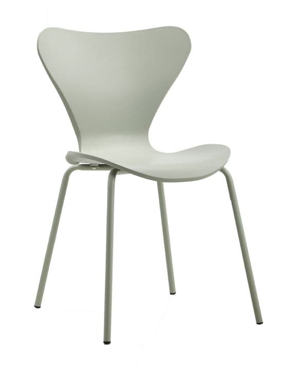 x2 Modern Stackable Dining Chair Light Green - Living In Kin