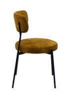 x2 Stackable Glenn Velvet Dining Chairs- Mustard - Living In Kin
